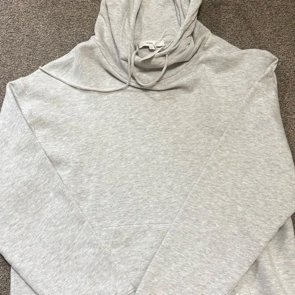 NWT Vince Women’s Essential Hoodie size M 100% Cotton in Heather Gray - Picture 3 of 6